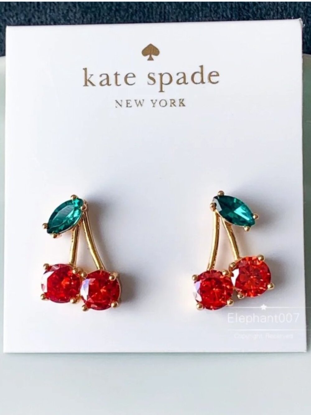 Kate Spade New York cherry Cubic Zirconia earrings